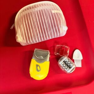 Epilator Yellow Electric Hair Remover with Accessories